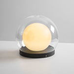 Luna Dome Outdoor Table Lamp – Minimalist Sphere with Protective Glow