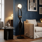 Luna Reach Sculpture Floor Lamp – Modern Art Deco Ambient Lighting