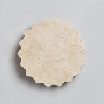 Luna Scallop Wall Sconce in Natural Travertine