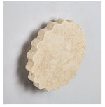 Luna Scallop Wall Sconce in Natural Travertine