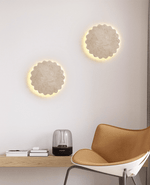 Luna Scallop Wall Sconce in Natural Travertine