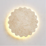 Luna Scallop Wall Sconce in Natural Travertine