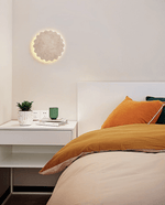 Luna Scallop Wall Sconce in Natural Travertine