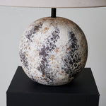 Luna Terra Ceramic Table Lamp with Linen Shade for Modern Interiors