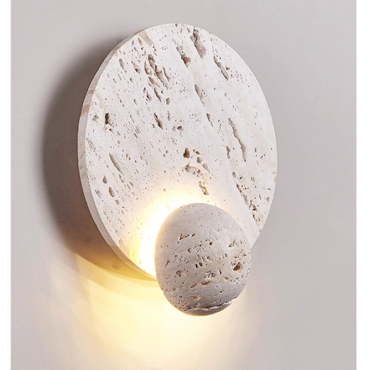 Luna Travertine Wall Sconce | Modern Organic LED Wall Light