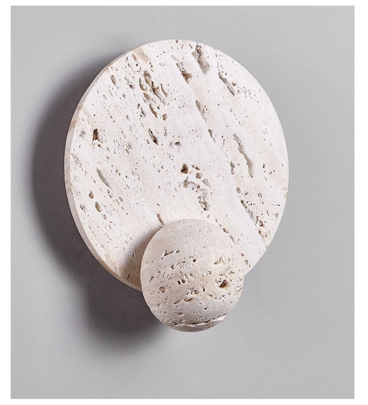 Luna Travertine Wall Sconce | Modern Organic LED Wall Light