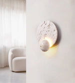 Luna Travertine Wall Sconce | Modern Organic LED Wall Light