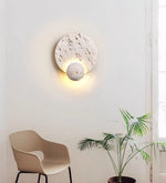 Luna Travertine Wall Sconce | Modern Organic LED Wall Light