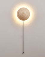 Luna Travertine Wall Sconce – Natural Stone LED Wall Light for Modern Interiors