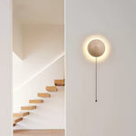 Luna Travertine Wall Sconce – Natural Stone LED Wall Light for Modern Interiors