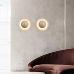 Luna Travertine Wall Sconce – Natural Stone LED Wall Light for Modern Interiors