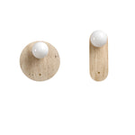 Luna Travertine Wall Sconce — Natural Stone & Glass Ambient Light