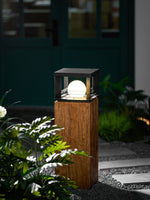 Lunar Crate Outdoor Table Lamp – Modern LED Garden Light