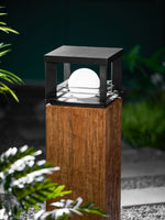 Lunar Crate Outdoor Table Lamp – Modern LED Garden Light