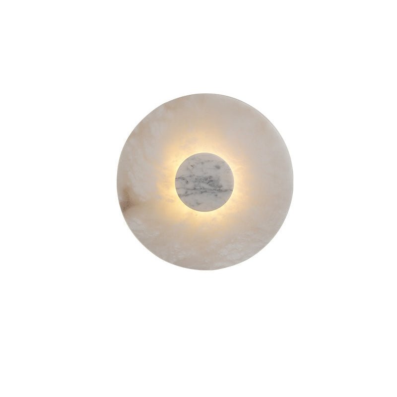 Lunar Veil Alabaster Wall Sconce – Modern LED Wall Light for Bedroom & Living Room