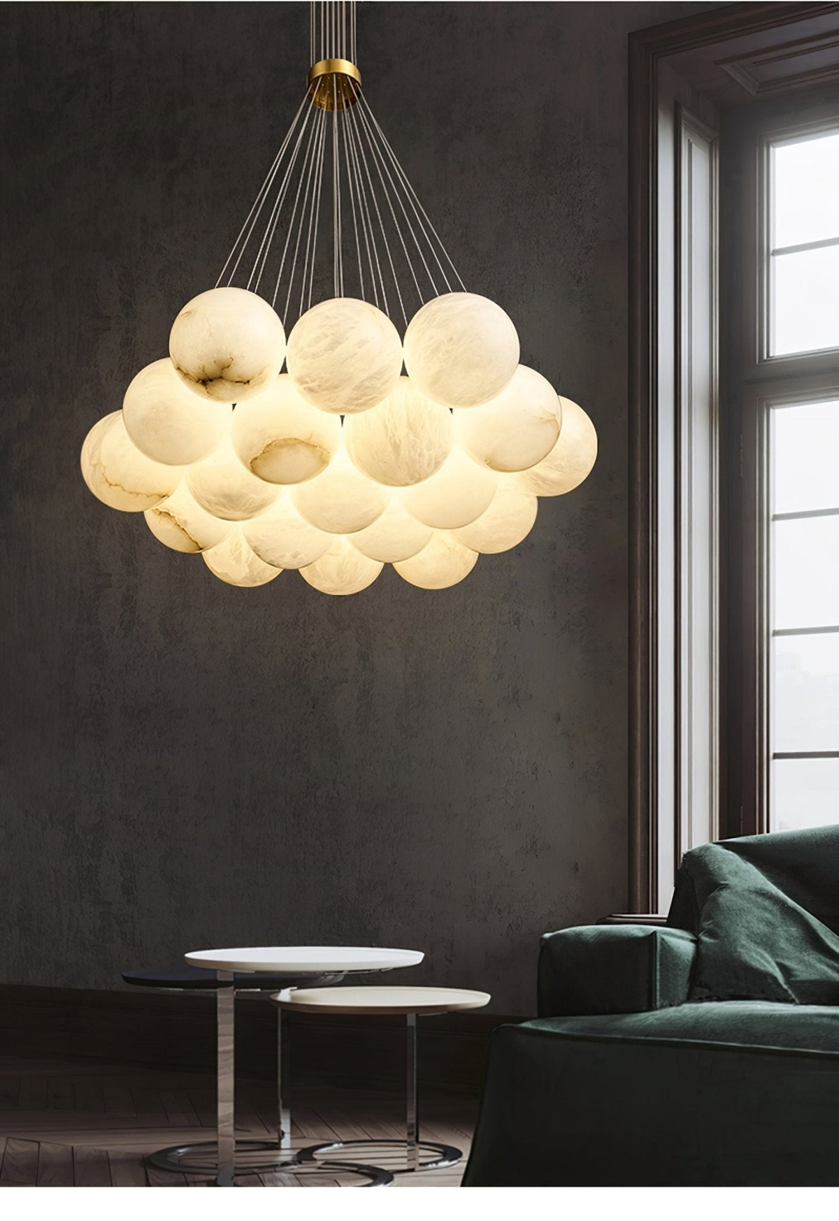 Lunar Alabaster Spherical Chandelier