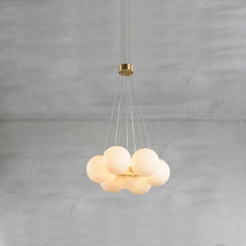 Lunar Alabaster Spherical Chandelier