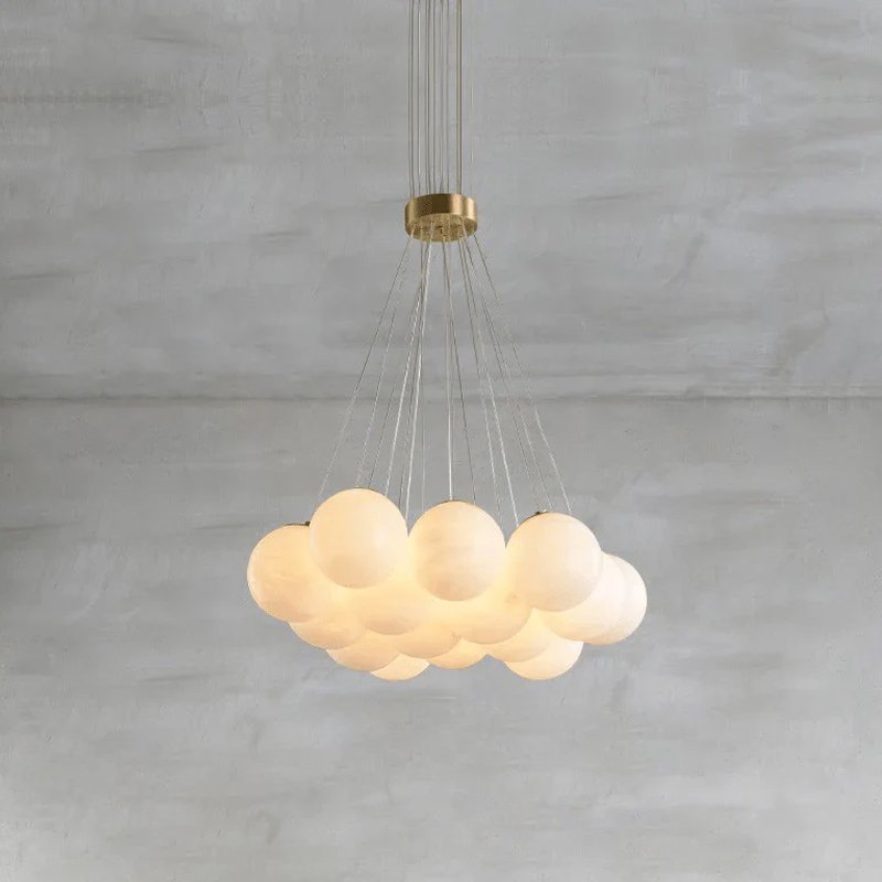 Lunar Alabaster Spherical Chandelier