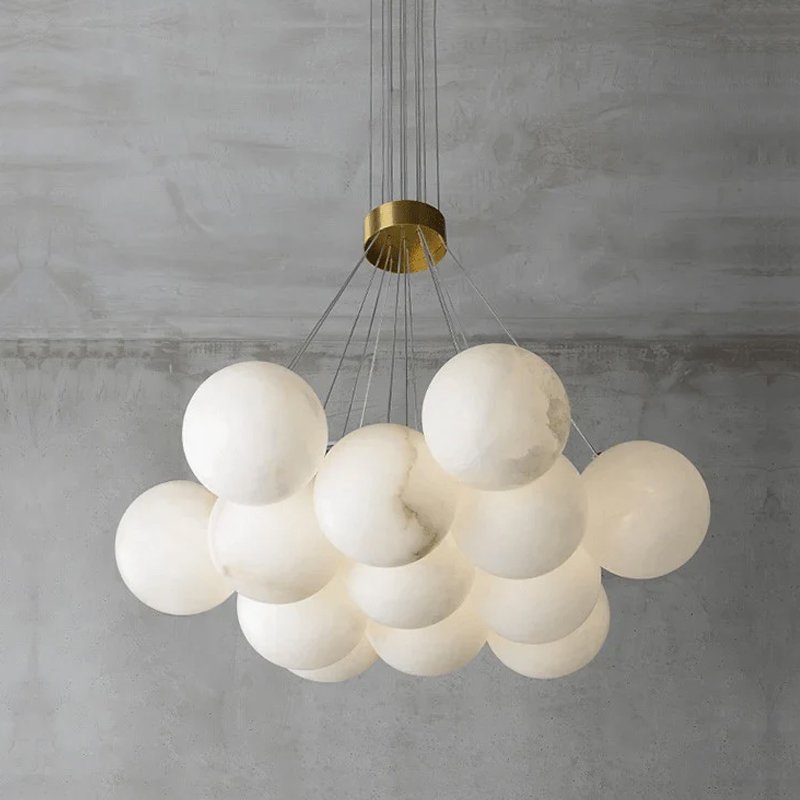 Lunar Alabaster Spherical Chandelier