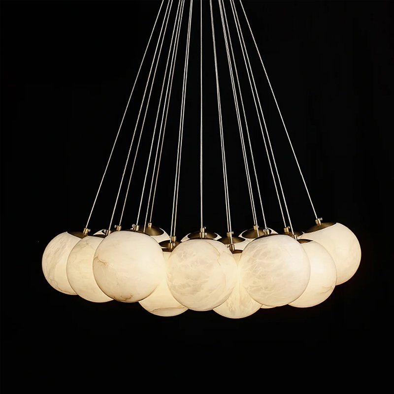 Lunar Alabaster Spherical Chandelier