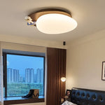 Lunar Buddy Ceiling Lamp — Modern Flush Mount with Astronaut Accent