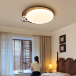 Lunar Buddy Ceiling Lamp — Modern Flush Mount with Astronaut Accent