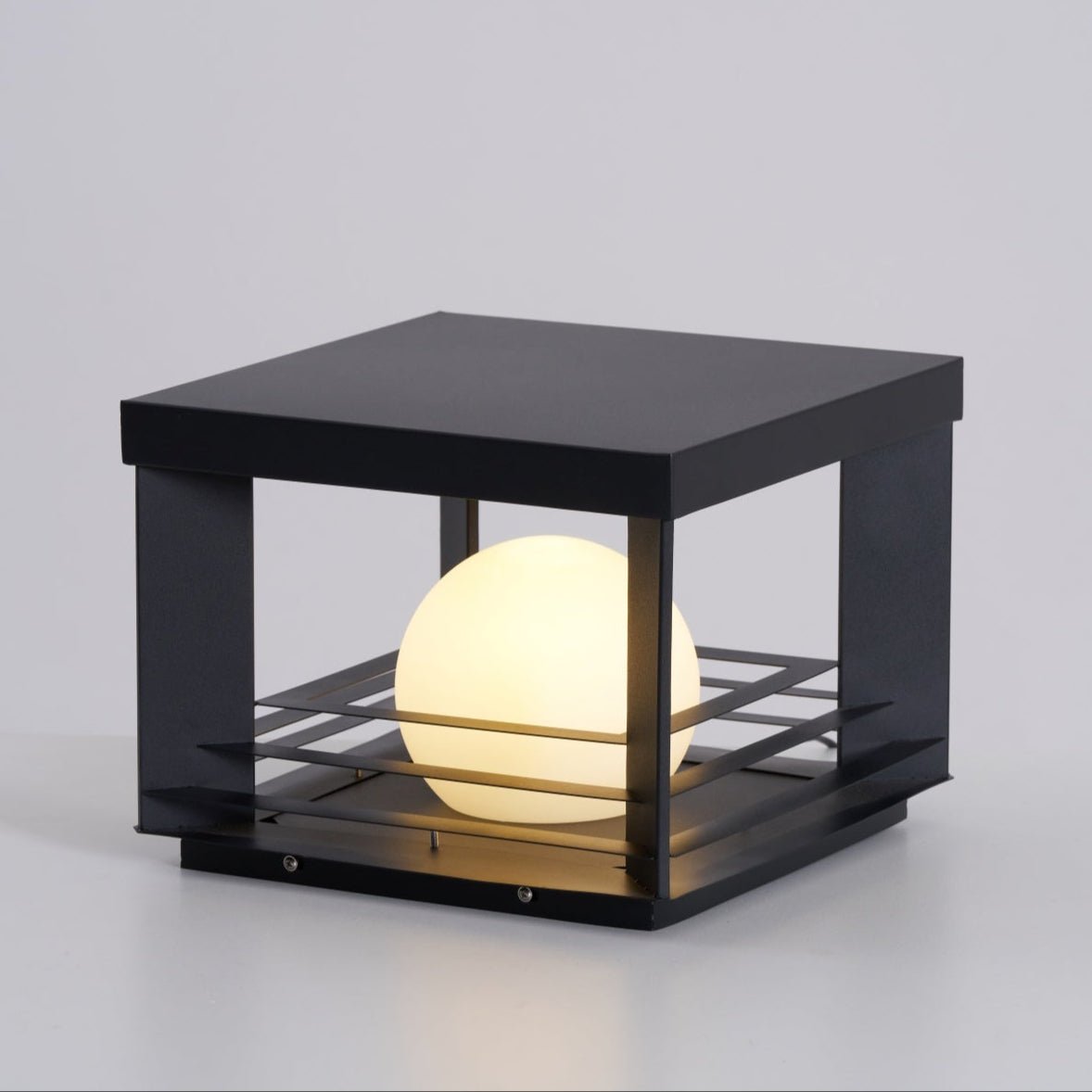 Lunar Crate Outdoor Table Lamp – Modern LED Garden Light