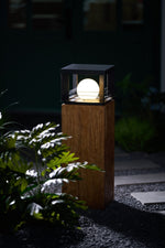 Lunar Crate Outdoor Table Lamp – Modern LED Garden Light