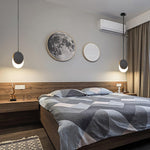 Lunar Eclipse LED Pendant Light – Modern Minimalist Ceiling Lamp for Bedroom & Dining Room