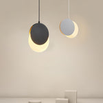Lunar Eclipse LED Pendant Light – Modern Minimalist Ceiling Lamp for Bedroom & Dining Room