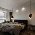 Lunar Eclipse LED Pendant Light – Modern Minimalist Ceiling Lamp for Bedroom & Dining Room