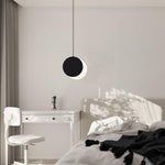 Lunar Eclipse LED Pendant Light – Modern Minimalist Ceiling Lamp for Bedroom & Dining Room
