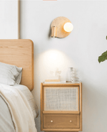 Lunara Duo Wall Sconce in Travertine, Wood & Opal Glass