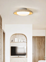 Lunara Yellow Travertine Ceiling Light — Modern Flush Mount LED Lamp