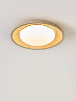 Lunara Yellow Travertine Ceiling Light — Modern Flush Mount LED Lamp