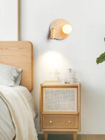 Lunara Duo Wall Sconce in Travertine, Wood & Opal Glass