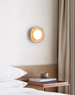 Lunara Fossil Travertine Wall Sconce with Opal Glass Globe