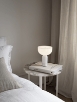 Lunara Marble Table Lamp with Opaline Glass Shade