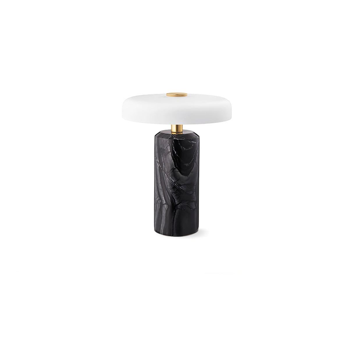 Lunara Marble Table Lamp with Opaline Glass Shade