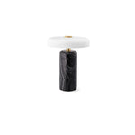 Lunara Marble Table Lamp with Opaline Glass Shade