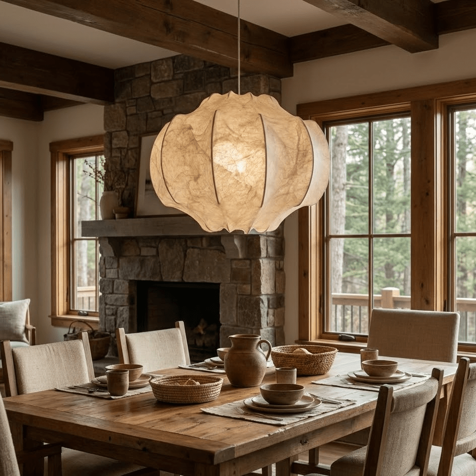 Lunara Silk Bloom Pendant Light – Handcrafted Mulberry Silk Chandelier for Modern Interiors