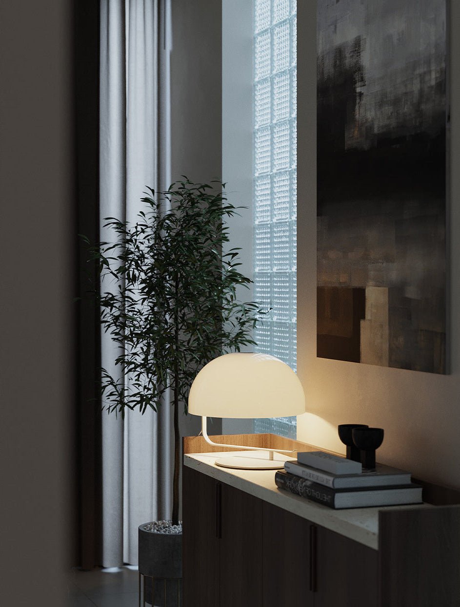 Lunarae Sculptural Table Lamp with Dome Shade for Modern Interiors