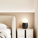 Lunare Table Lamp with Travertine Base – Modern LED Accent Light