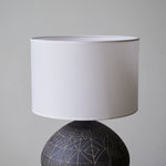 Lunari Etch Ceramic Table Lamp with Drum Shade