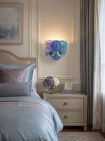 Lunaria Disc Glass Wall Sconce – Handcrafted Murano Glass, Nickel Finish