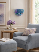 Lunaria Disc Glass Wall Sconce – Handcrafted Murano Glass, Nickel Finish