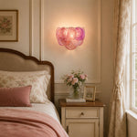 Lunaria Disc Glass Wall Sconce – Handcrafted Murano Glass, Nickel Finish