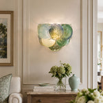 Lunaria Disc Glass Wall Sconce – Handcrafted Murano Glass, Nickel Finish