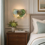 Lunaria Disc Glass Wall Sconce – Handcrafted Murano Glass, Nickel Finish