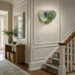 Lunaria Disc Glass Wall Sconce – Handcrafted Murano Glass, Nickel Finish